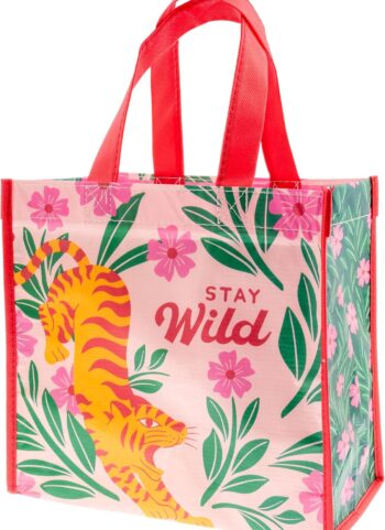 Karma Reusable Medium Gift Bags - Tote Bag and Gift Bag with Handles - Perfect for Birthday Gifts and Party Bags RPET 1 Tiger Medium
