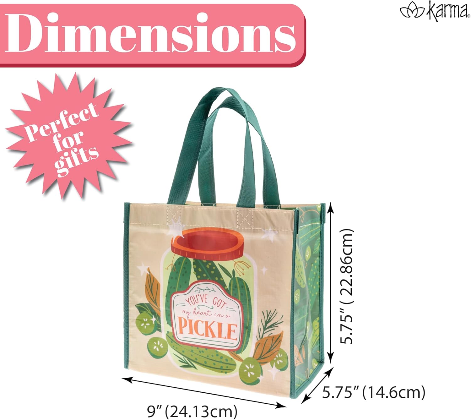 Karma Reusable Medium Gift Bags - Tote Bag and Gift Bag with Handles - Perfect for Birthday Gifts and Party Bags RPET 1 Tiger Medium - Image 4